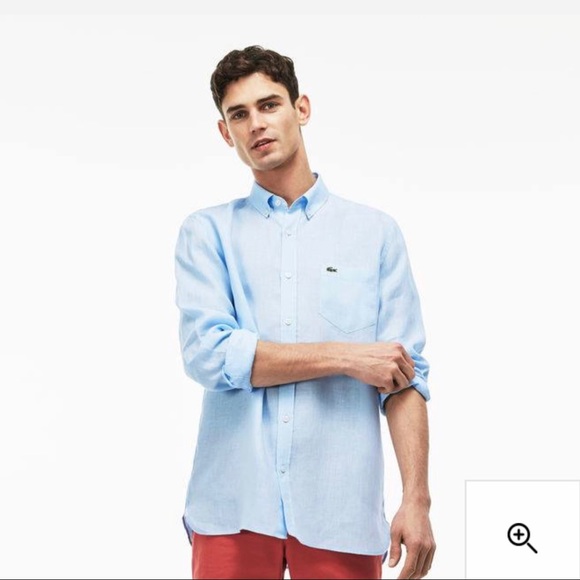Lacoste Men's Dress/Linen Shirt (Full sleeve) - Picture 2 of 8